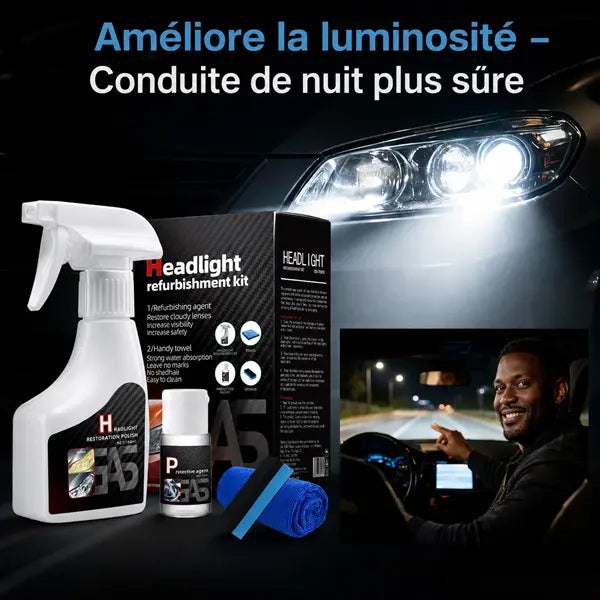 Kit de rénovation de phares avec revêtement céramique
