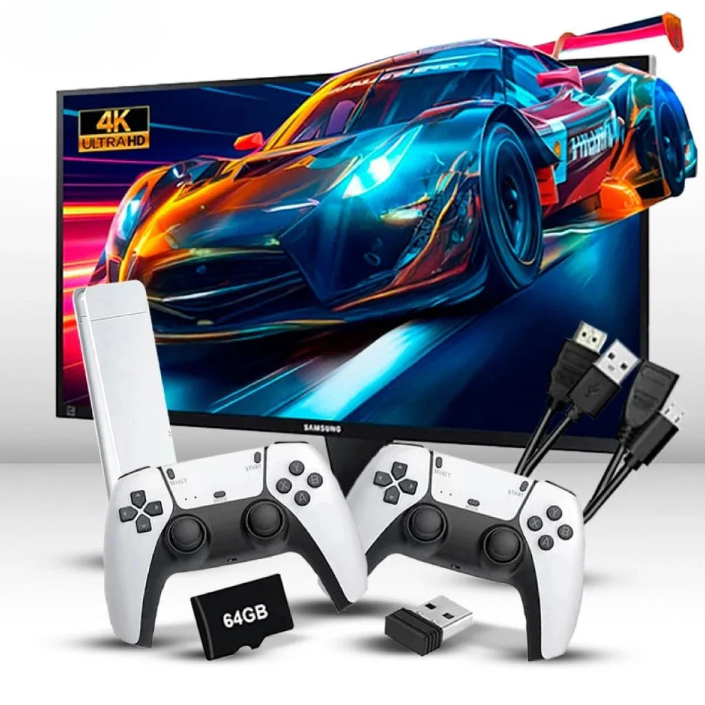 Console Retro Game 4K HDMI avec 20 000 Jeux + 2 Manettes Sans Fil