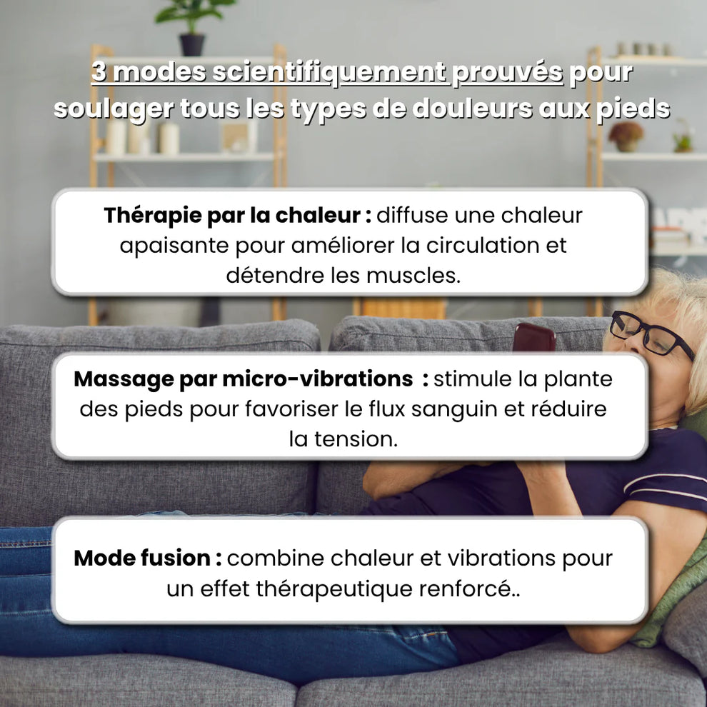 Chaussette de Massage Chauffante 3-en-1