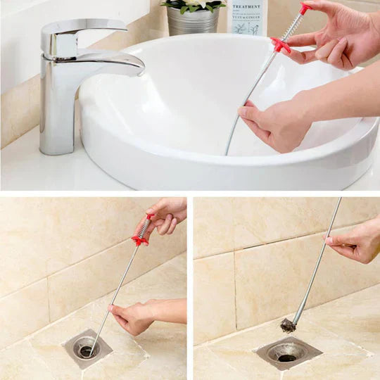 Pince Déboucheur Flexibles Et Solide Pour Nettoyage D'évier De Cuisine, Salle De Bain, Baignoire, Toilettes