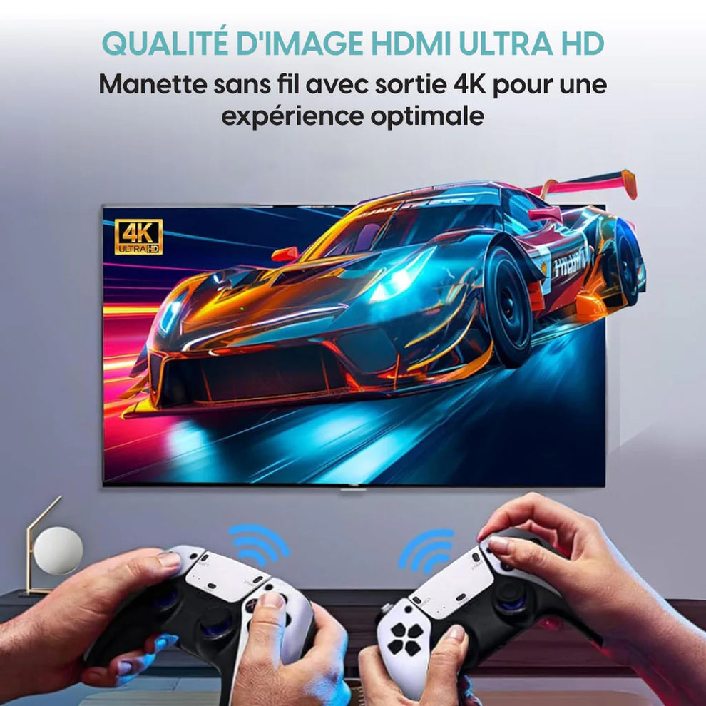 Console Retro Game 4K HDMI avec 20 000 Jeux + 2 Manettes Sans Fil