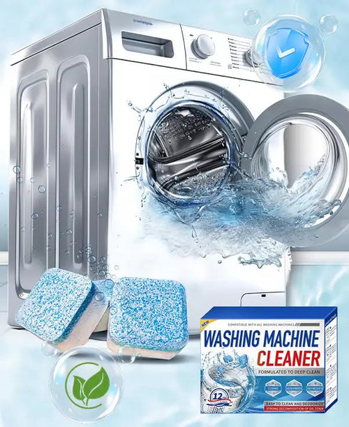 Pack 12 Tablettes Nettoyantes Triple Action pour Machine à Laver