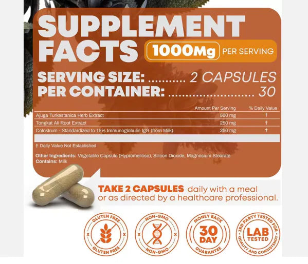 Capsules de testostérone turkestérone tongkat ali - Puissance, Énergie & Croissance Musculaire (CFQ)