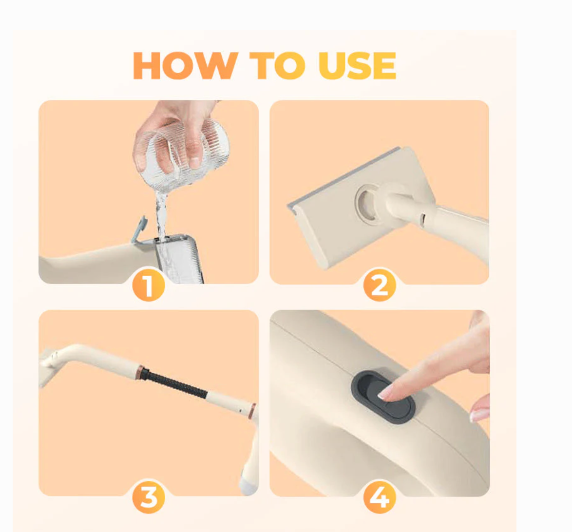 2500W Nettoyeur à Vapeur à Haute Température Pressurisée Portatif