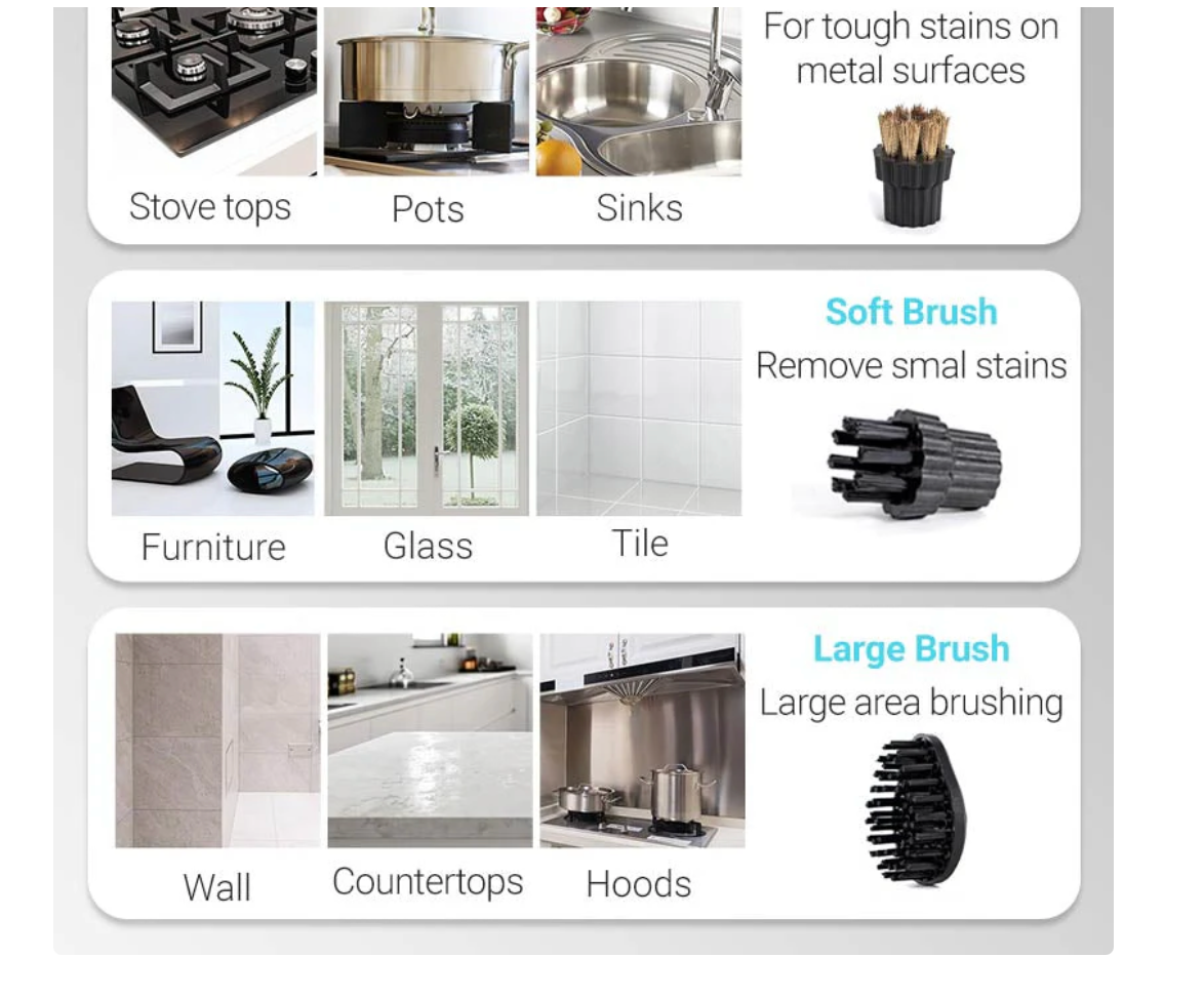 2500W Nettoyeur à Vapeur à Haute Température Pressurisée Portatif