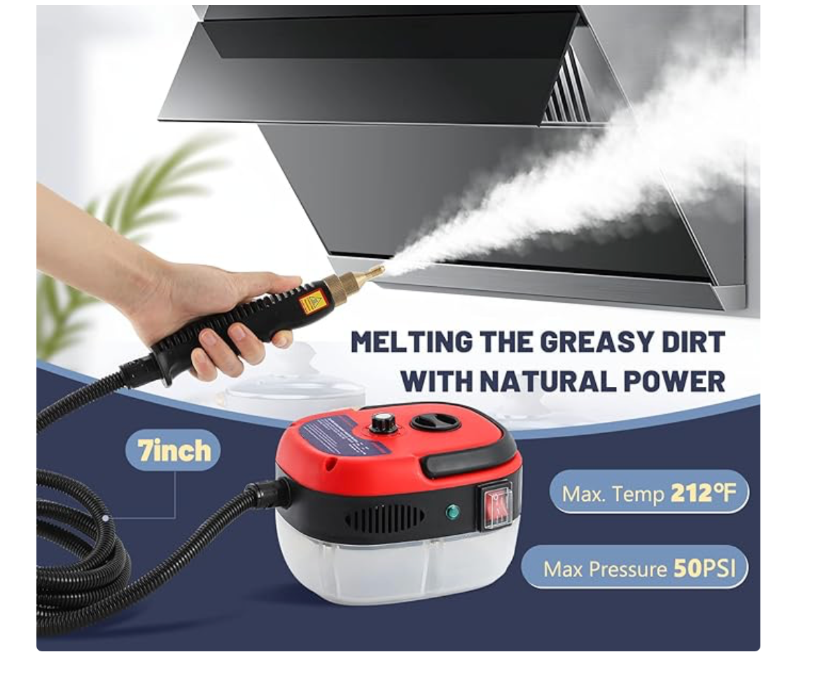 2500W Nettoyeur à Vapeur à Haute Température Pressurisée Portatif