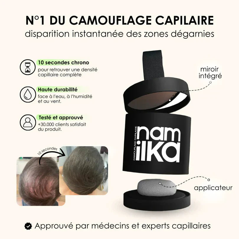 Camouflage Capillaire Professionnel Couleur Noire