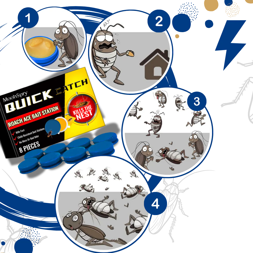 Piège Anti-Cafard Révolutionnaire – Chasse les cafards ou Élimine le Nid en 48h, Sans Odeur ni Risque