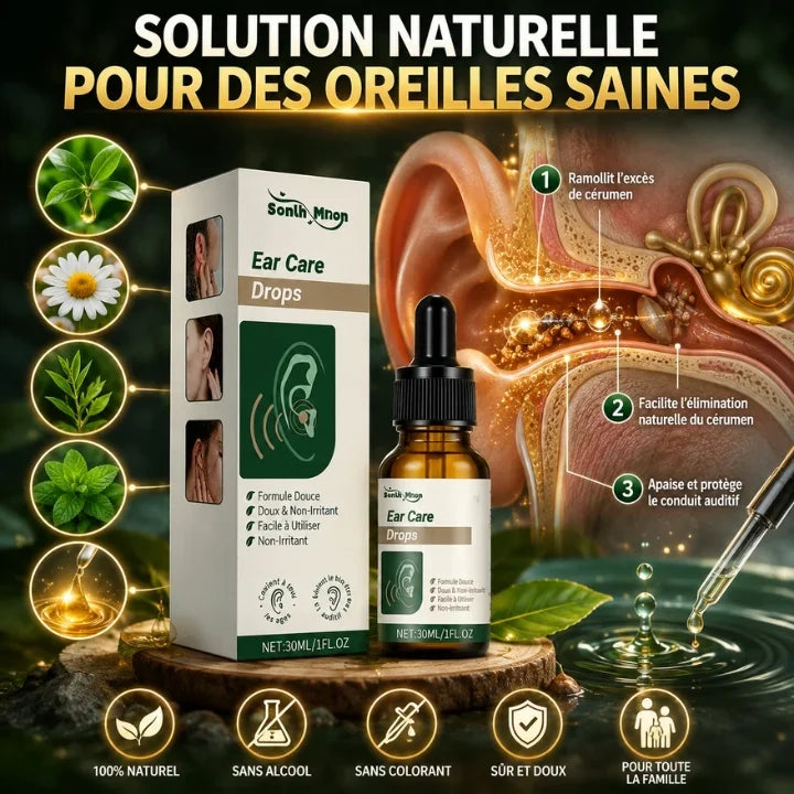 Gouttes auriculaires douces pour soulager les acouphènes
