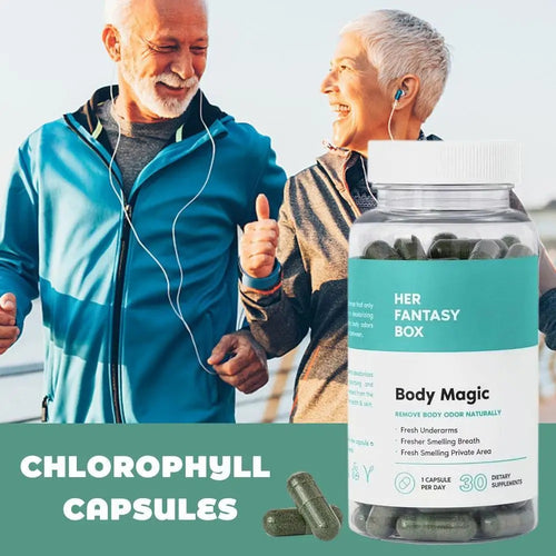 Les capsules de chlorophylle éliminent les odeurs corporelles