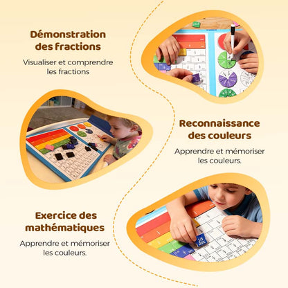 Livre de Fractions Magnétique Montessori - FractionGame™