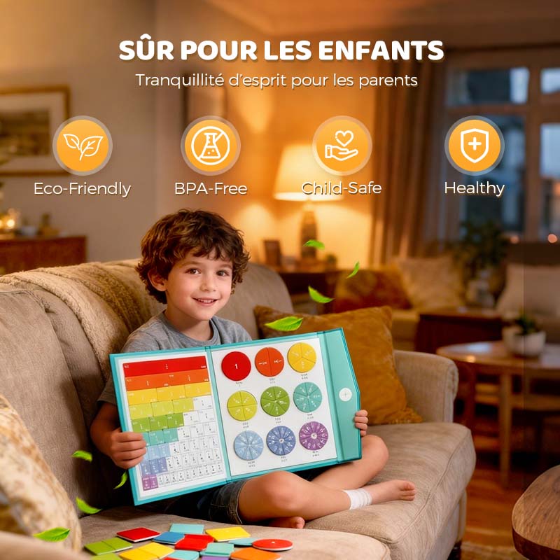 Livre de Fractions Magnétique Montessori - FractionGame™
