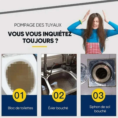 Déboucheur Nettoyant Puissant pour Éviers et Canalisations