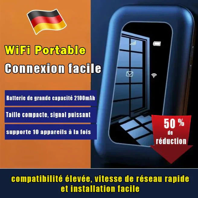 Wifi Portable Sans Fils 4G/ 5G Avec Battery 2100 M-Ah