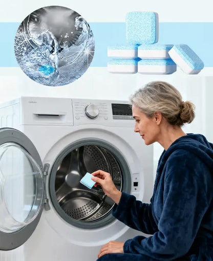 Pack 12 Tablettes Nettoyantes Triple Action pour Machine à Laver
