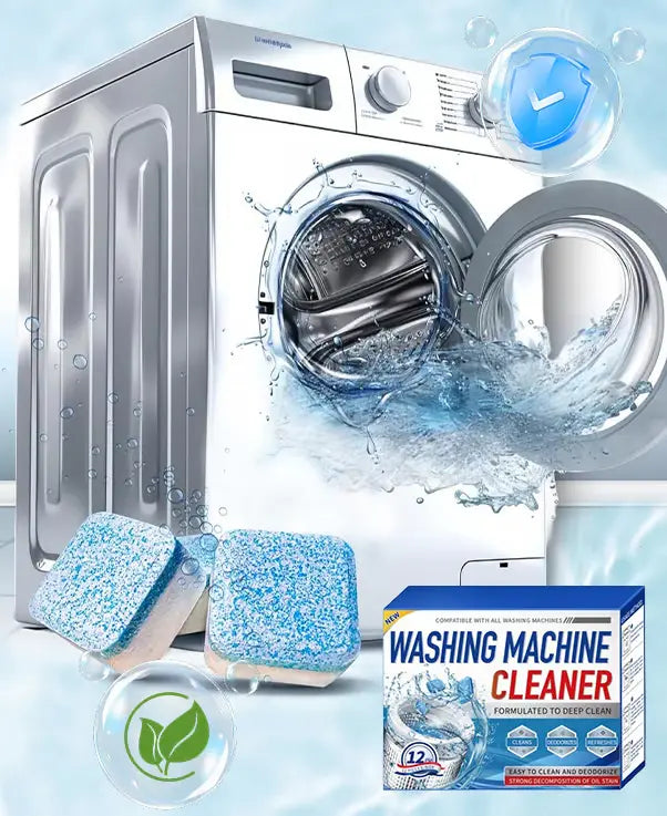 Pack 12 Tablettes Nettoyantes Triple Action pour Machine à Laver