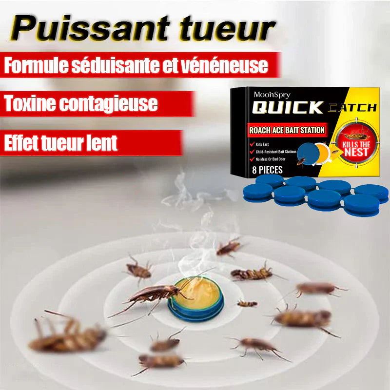 Piège Anti-Cafard Révolutionnaire – Chasse les cafards ou Élimine le Nid en 48h, Sans Odeur ni Risque