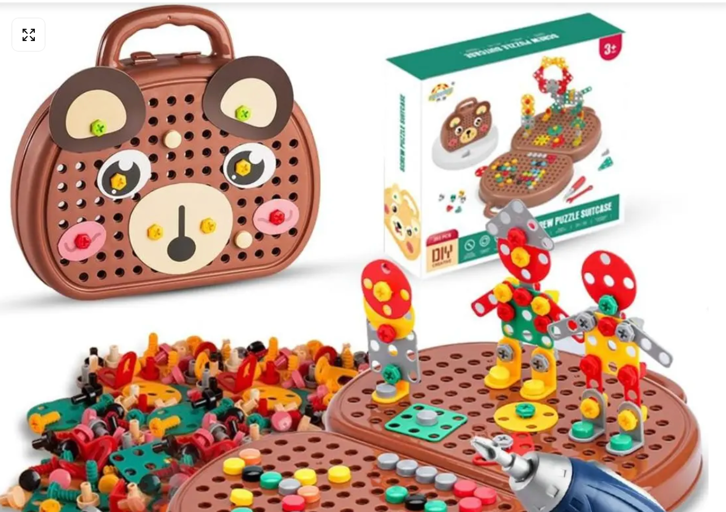 Boîte à Outils Montessori – Jeu de Construction Éducatif avec Perceuse