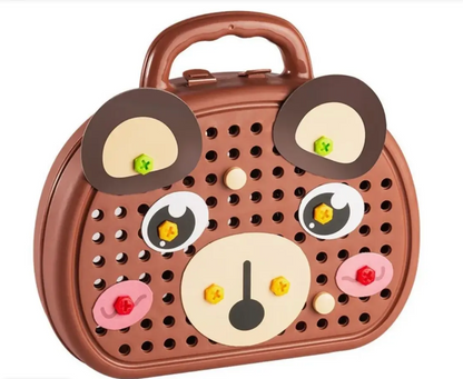 Boîte à Outils Montessori – Jeu de Construction Éducatif avec Perceuse