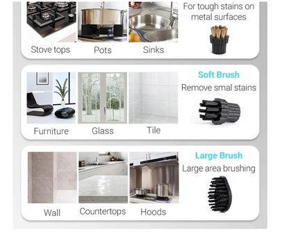 2500W Nettoyeur à Vapeur à Haute Température Pressurisée Portatif