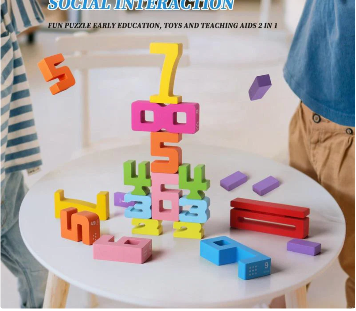Jeu de Construction en Bois Montessori – Building Blocks™