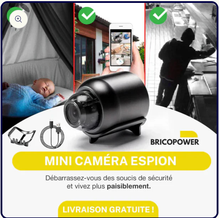 Mini Caméra espion WiFi discrète HD 1080P haute définition