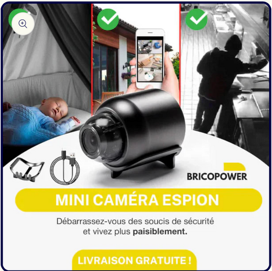 Mini Caméra espion WiFi discrète HD 1080P haute définition