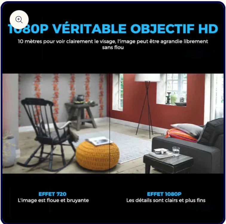Mini Caméra espion WiFi discrète HD 1080P haute définition