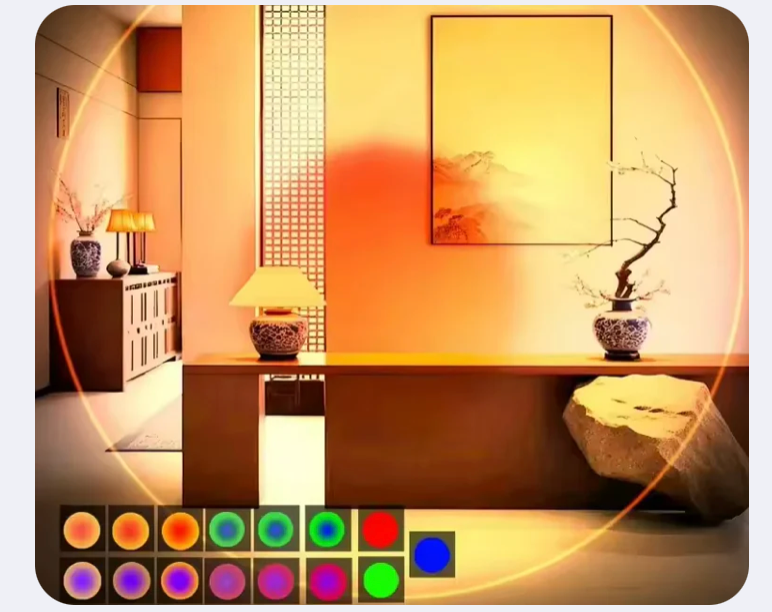 Lumière RGB Murale Avec Détecteur De Mouvement – Rechargeable & Décorative Pour Escaliers, Porche Et Maison