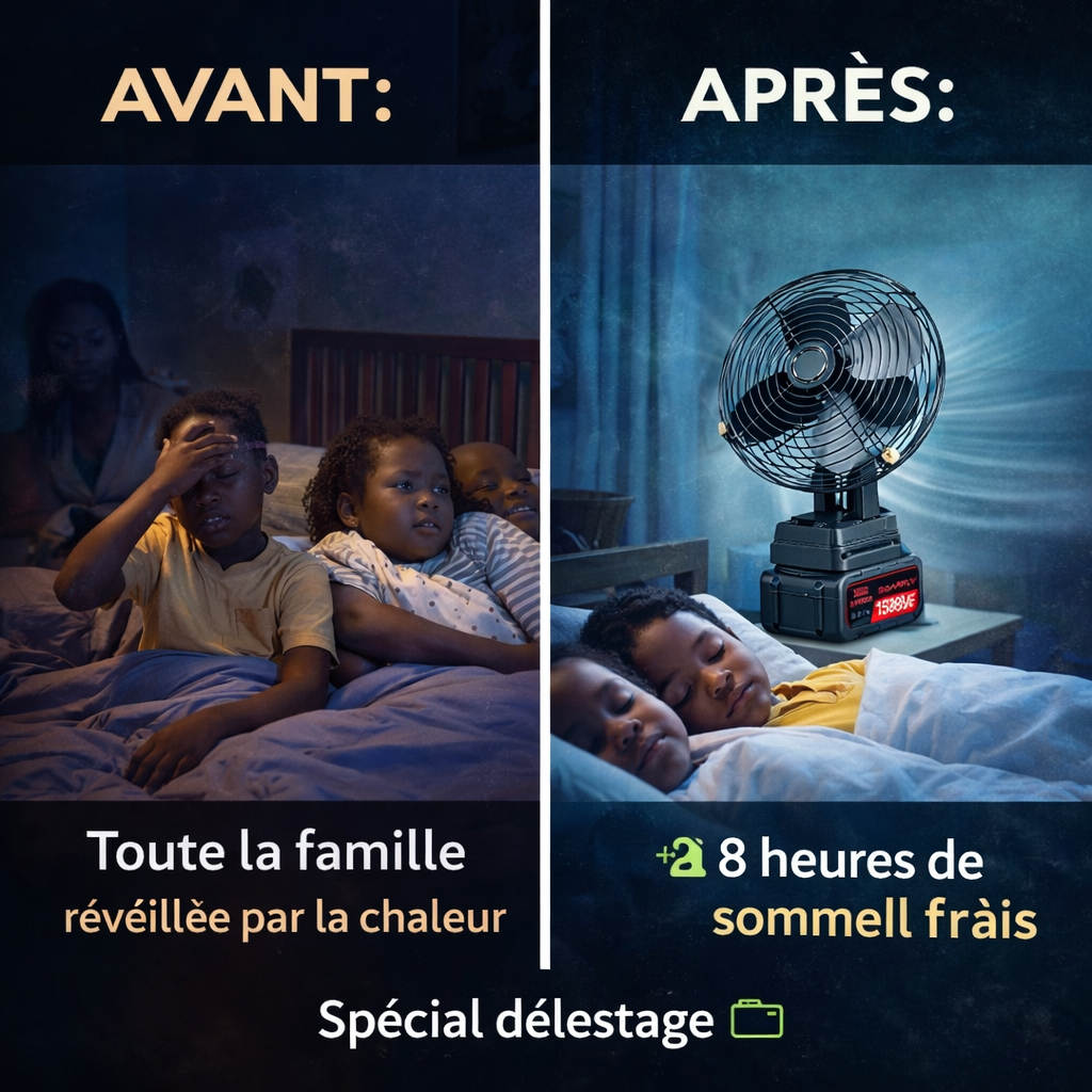 VENTILATEUR RECHARGEABLE PORTABLE