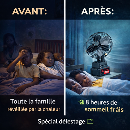 VENTILATEUR RECHARGEABLE PORTABLE