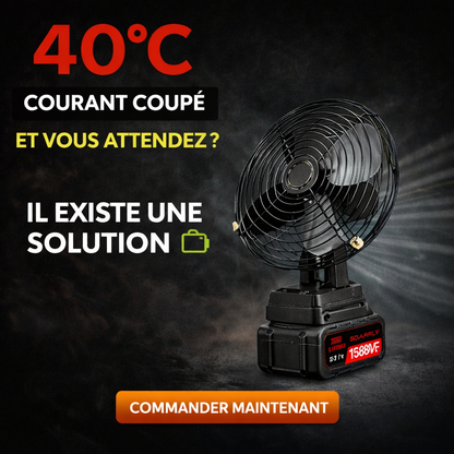 VENTILATEUR RECHARGEABLE PORTABLE