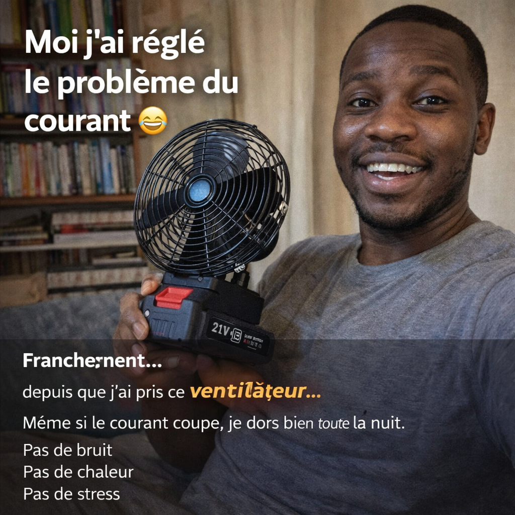 VENTILATEUR RECHARGEABLE PORTABLE