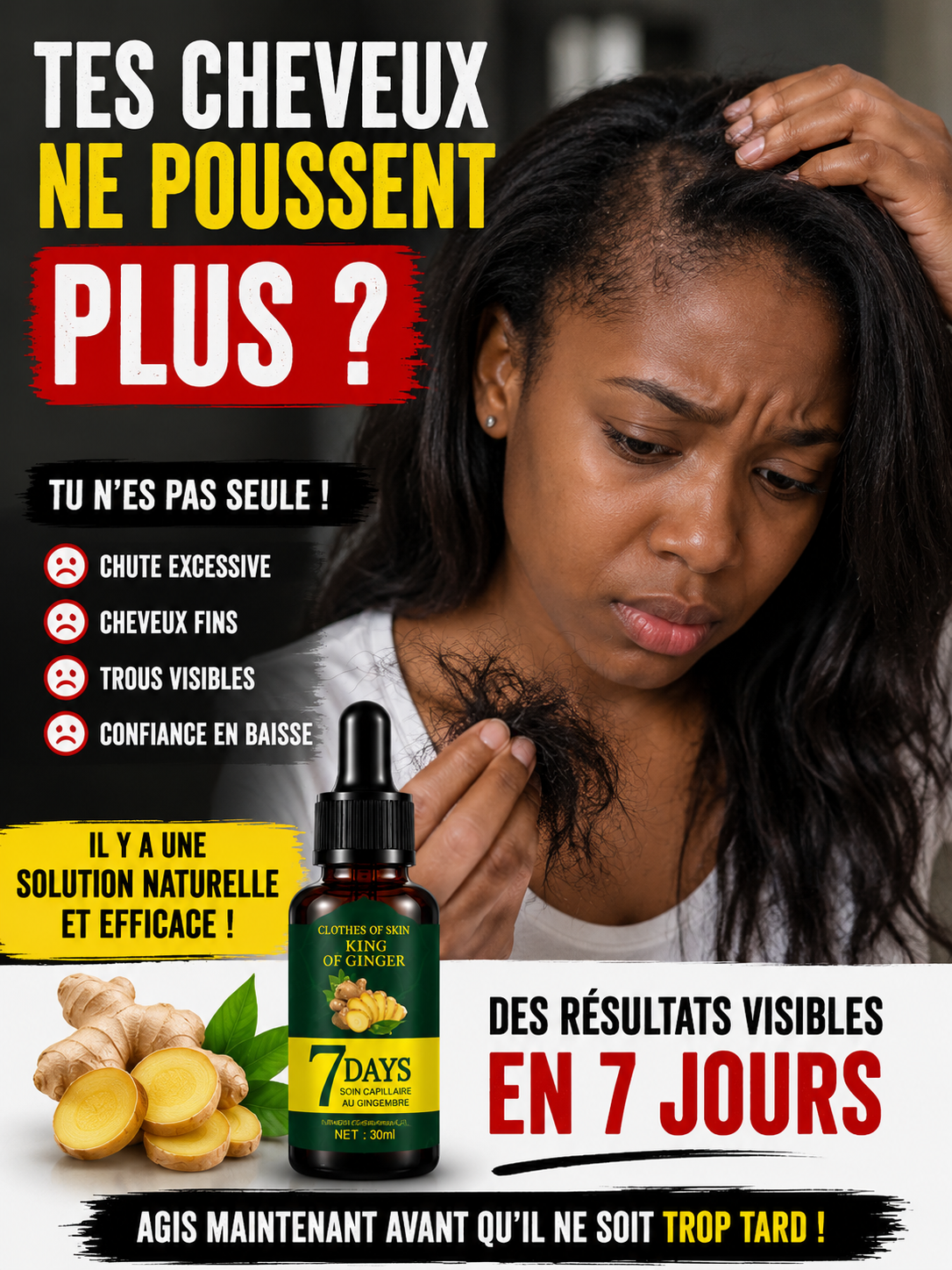 Sérum de croissance des cheveux 7 jours