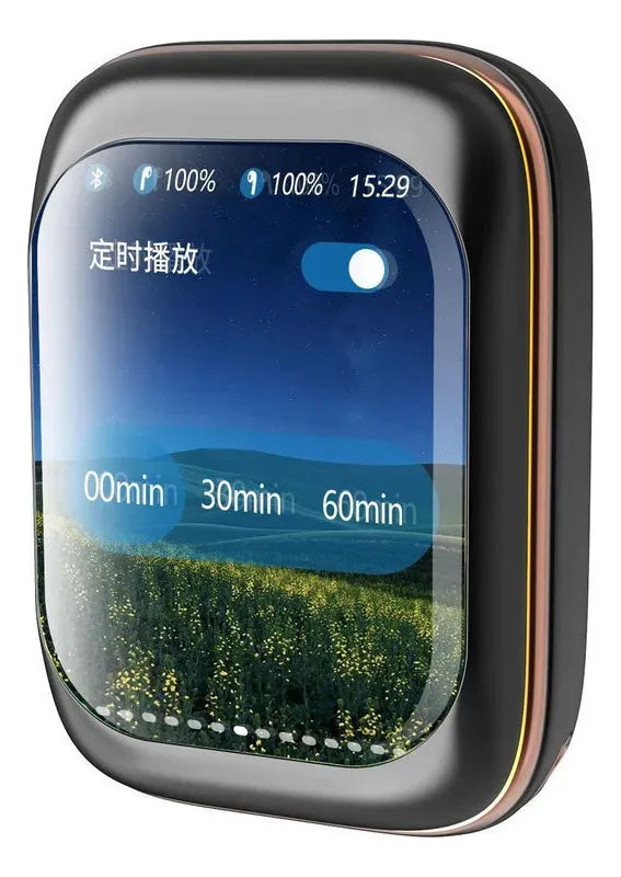 Écouteurs Bluetooth Intelligents Avec Boîtier À Écran HD – Son Clair, Commandes Tactiles & Minuteur Intégré