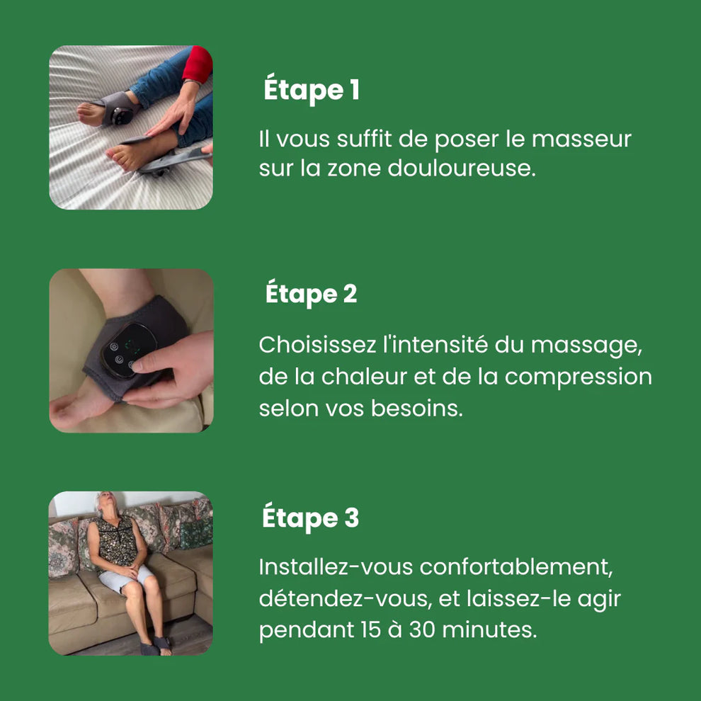 Chaussette de Massage Chauffante 3-en-1