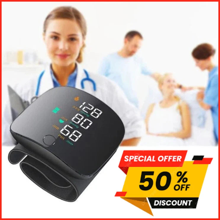 Tensiomètre Poignet Portable et Rechargeable Avec Écran LED : Précision Et Facilité D'utilisation