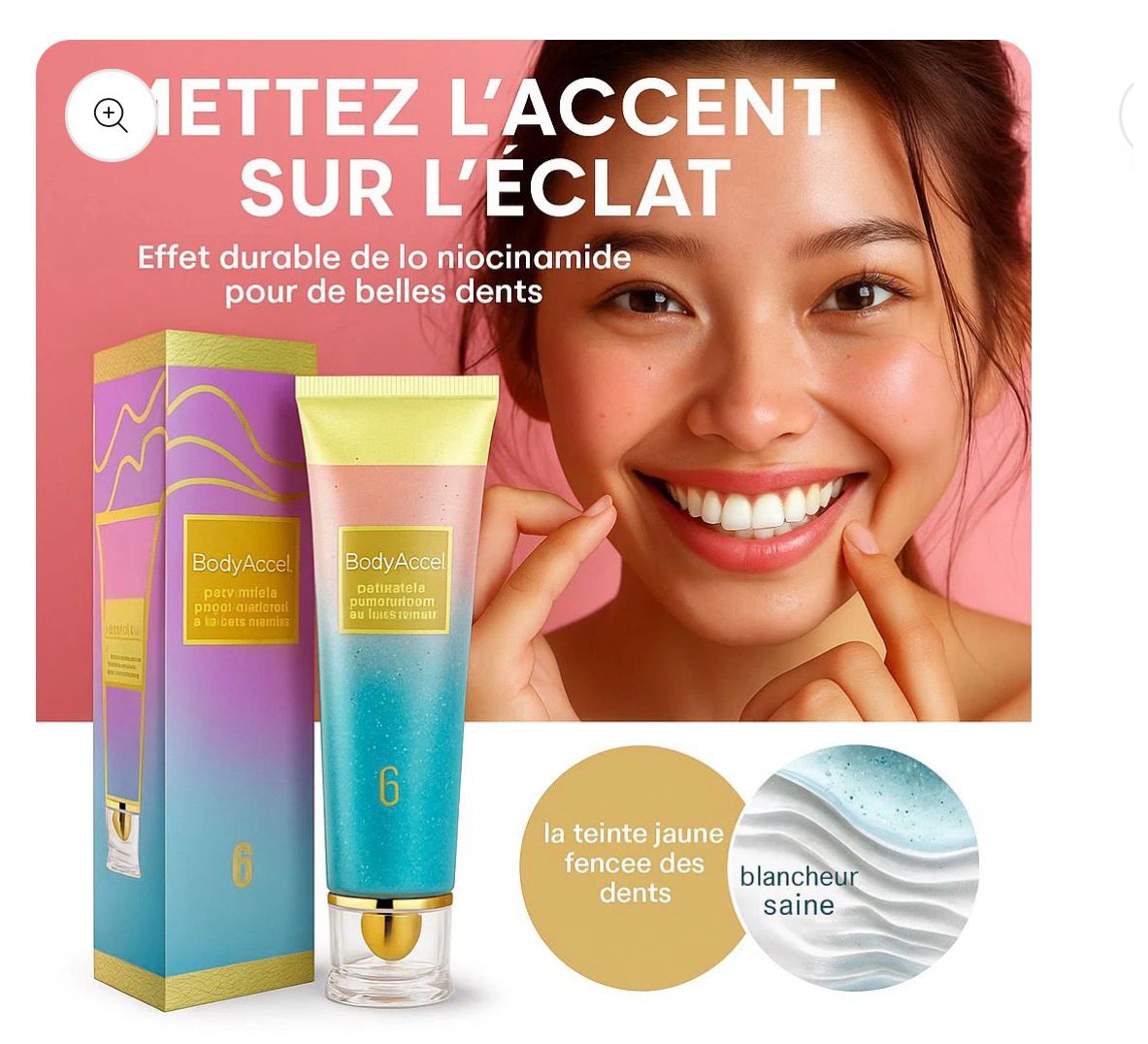 DENTIFRICE BLANCHISSANT À LA NIACINAMIDE — BODYARCEL