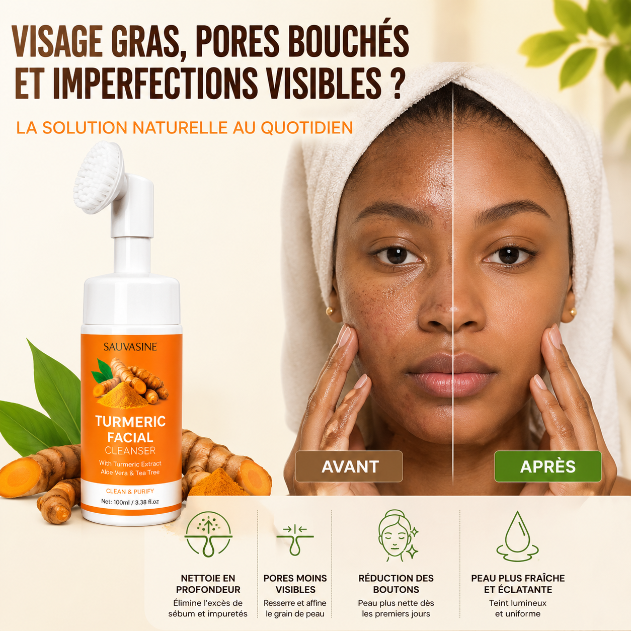 SAUVASINE – Le Nettoyant Visage qui Change Visiblement la Peau