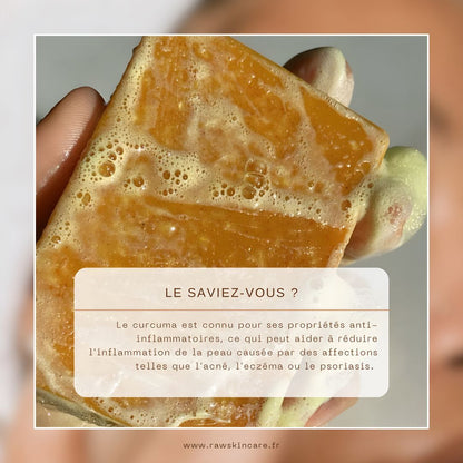 Savon anti - taches au curcuma | 100% Naturel