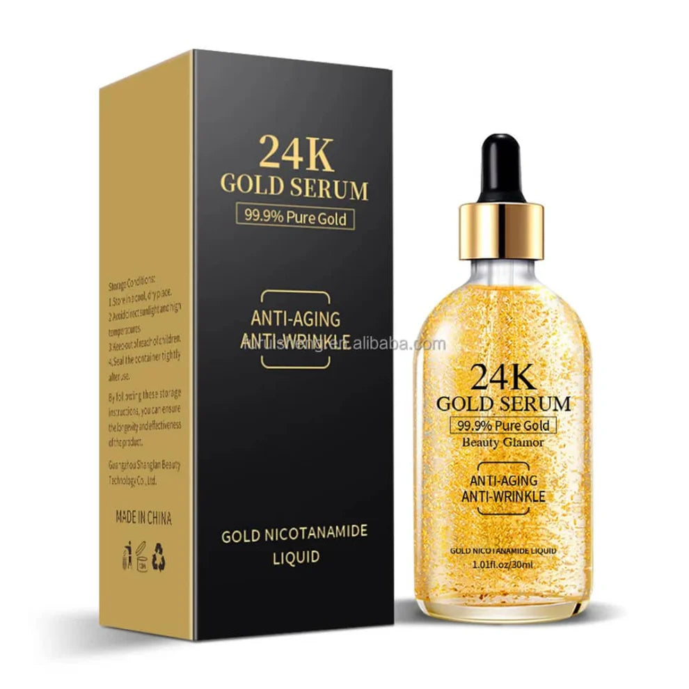 Sérum Or 24K – Efface les rides, raffermit la peau et redonne un visage 10 ans plus jeune