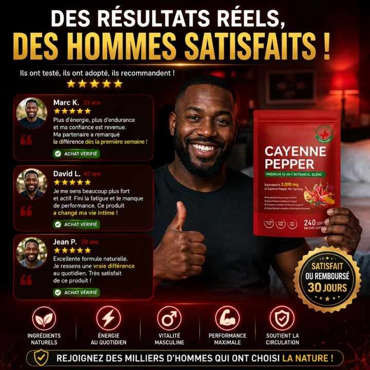 Complément alimentaire en gélules de poivre de Cayenne
