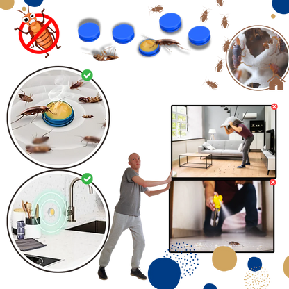 Piège Anti-Cafard Révolutionnaire – Chasse les cafards ou Élimine le Nid en 48h, Sans Odeur ni Risque